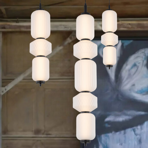 Telbix Torso 3 Light Pendant Black