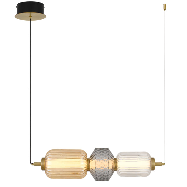 Telbix Torso 3 Light Pendant Brass