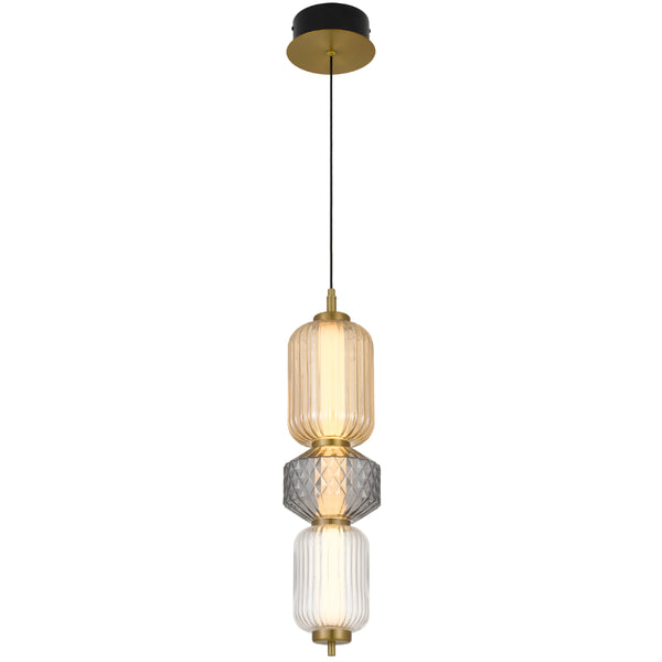 Telbix Torso 3 Light Pendant Brass