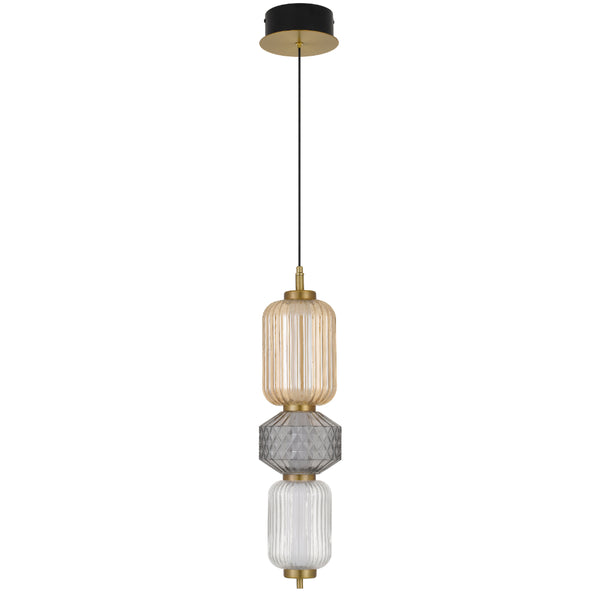 Telbix Torso 3 Light Pendant Brass