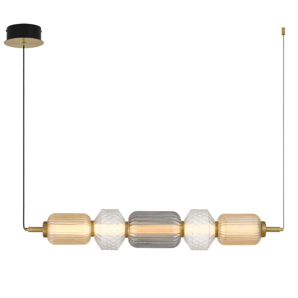 Telbix Torso 5 Light Pendant Brass