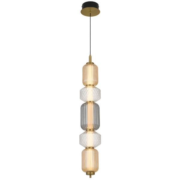 Telbix Torso 5 Light Pendant Brass