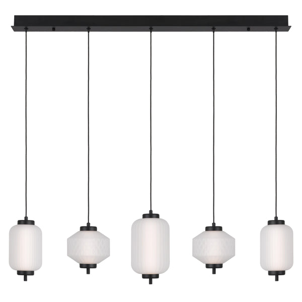 Telbix Torso 5 Light Bar Pendant Black