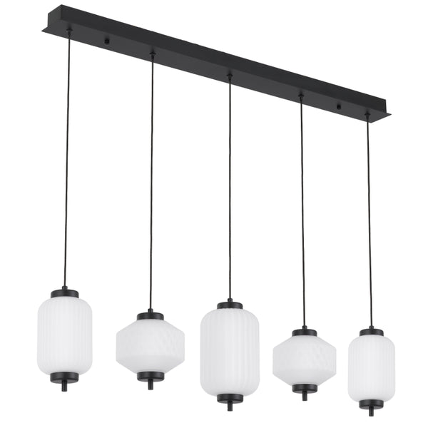 Telbix Torso 5 Light Bar Pendant Black