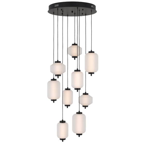 Telbix Torso 9 Light Pendant Black