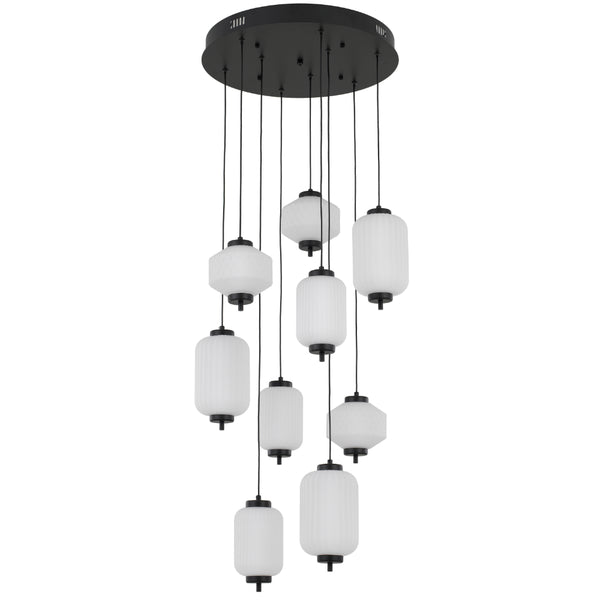 Telbix Torso 9 Light Pendant Black