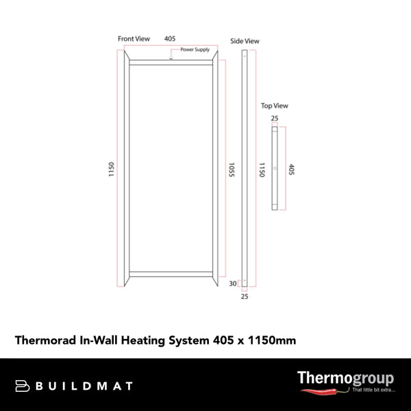 Thermogroup Thermorad In-Wall Heating System 405 x 1150mm