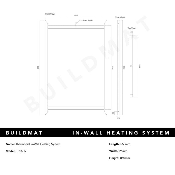 Thermogroup Thermorad In-Wall Heating System 555 x 850mm
