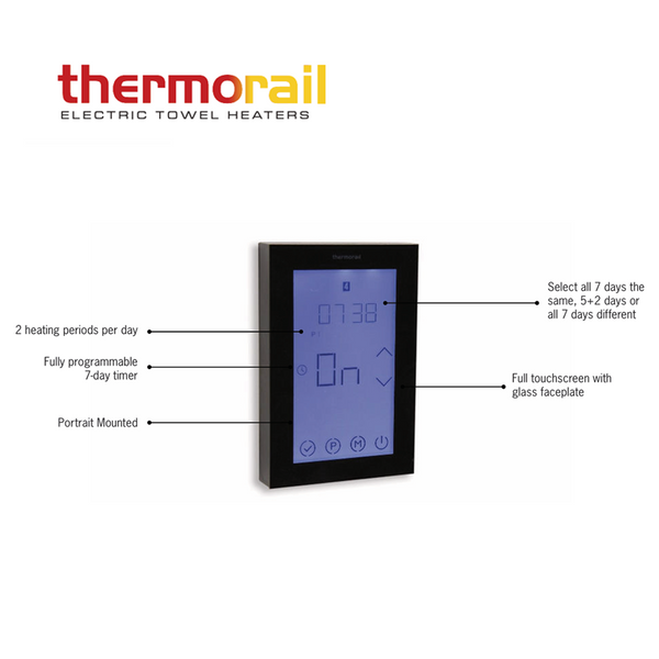 Thermogroup Touch Screen 7 Day Timer Black