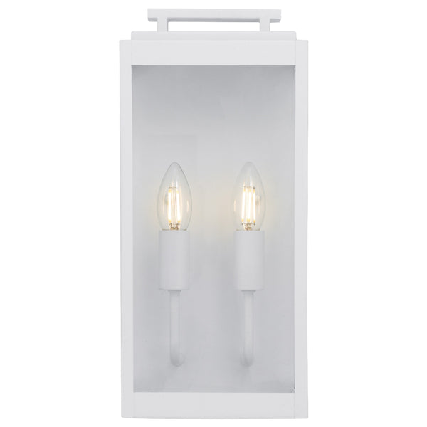 Telbix Truman 2 Light Exterior Wall Light White
