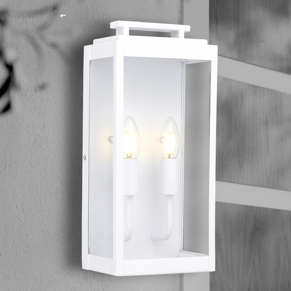 Telbix Truman 2 Light Exterior Wall Light White