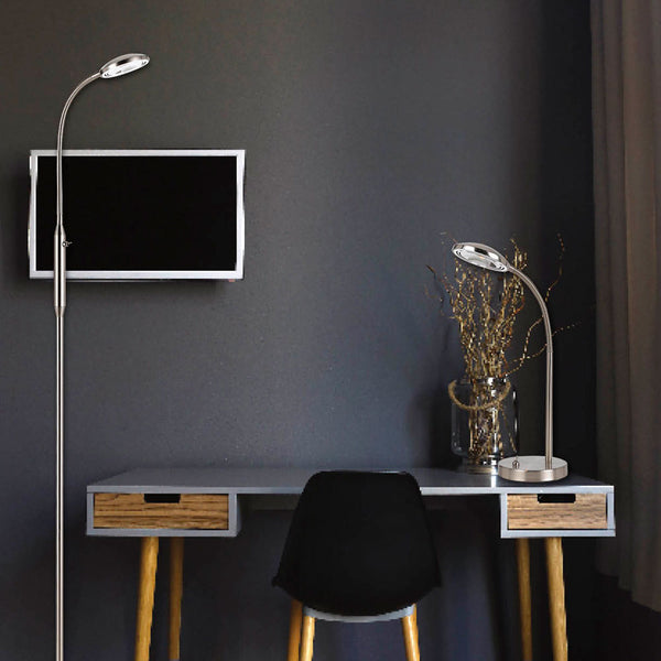 Telbix Tyler Led Desk Lamp Nickel