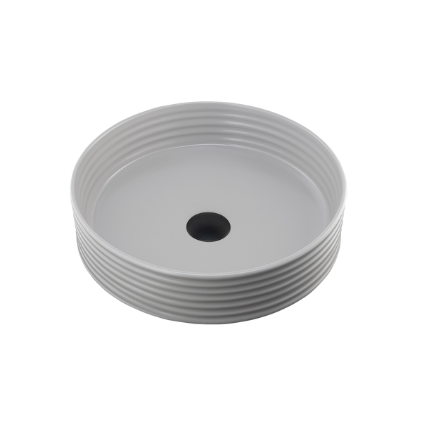 Oliveri Terzofoco Ribbed Short Circular Counter Top Basin Grey
