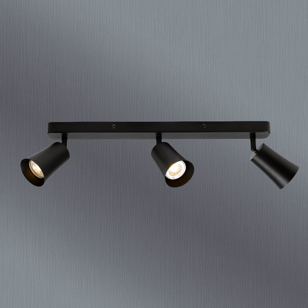 Telbix Alvey 3 Lights Spot Bar Black