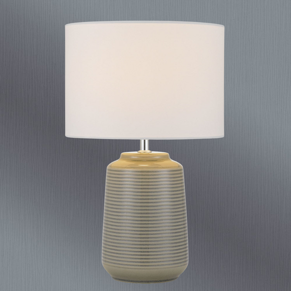 Telbix Anni Ceramic Table Lamp Grey