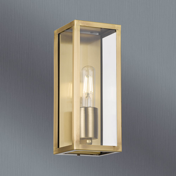 Telbix Arzano 25 Solid Brass Wall Light Antique Brass