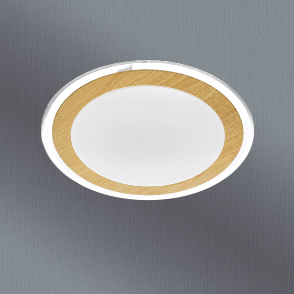 Telbix Astrid 33 18W Led Oyster Nondim Oak