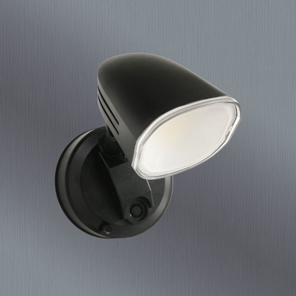 Telbix Clarion Single Exterior Spot Black