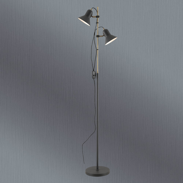 Telbix Corelli 2 Floor Lamp Dark Grey