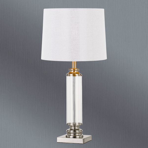 Telbix Dorcel Table Lamp Nickel Clear