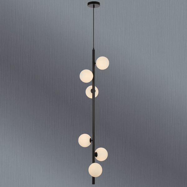 Telbix Elson 6 Light Pendant Black Opal Matte