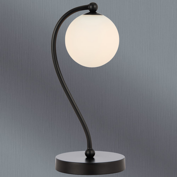 Telbix Felton Table Lamp Black Opal Matt