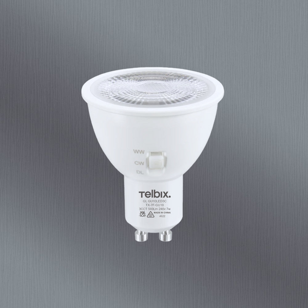 Telbix Gu10 7W Focal Wide 38 Led Globe 3CCT Non Dim White
