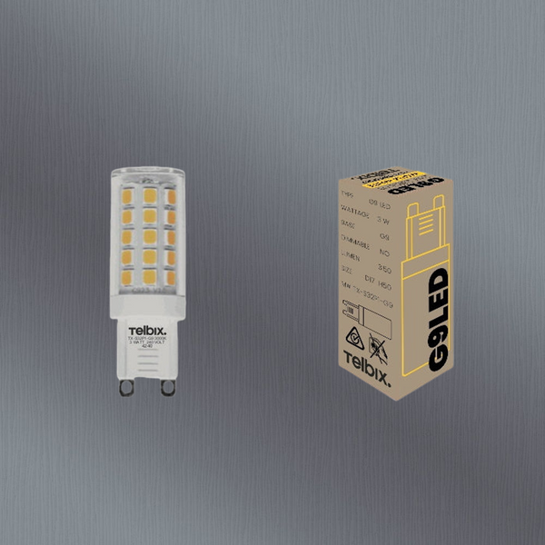 Telbix G9 3W Led Globe Clear Non Dim 3000K