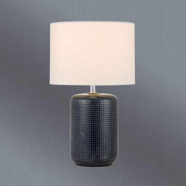 Telbix Hyde Ceramic Table Lamp Blue