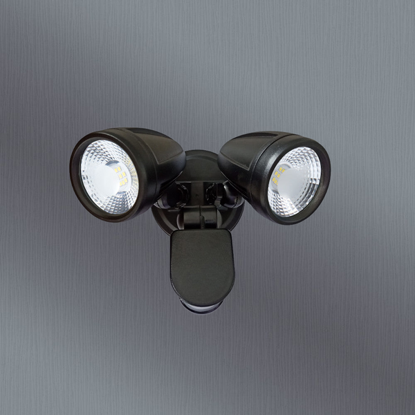 Telbix Illume Twin Exterior Spot Sensor Black