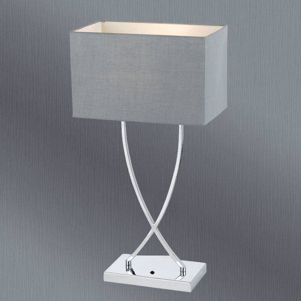 Telbix Jasmine Table Lamp Chrome Grey