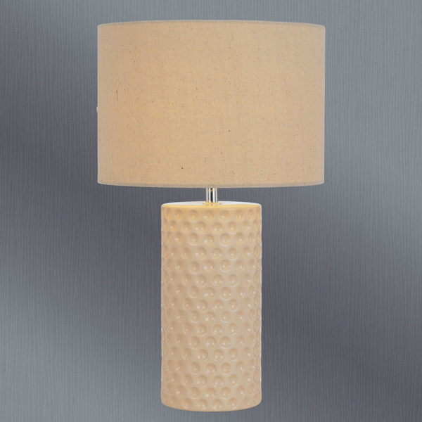 Telbix Lamar Ceramic Table Lamp Cream
