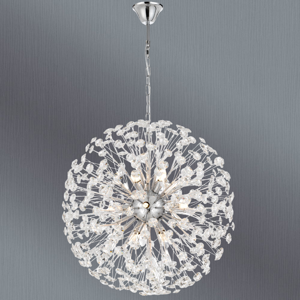 Telbix Lerida 12 Light Round Pendant Chrome