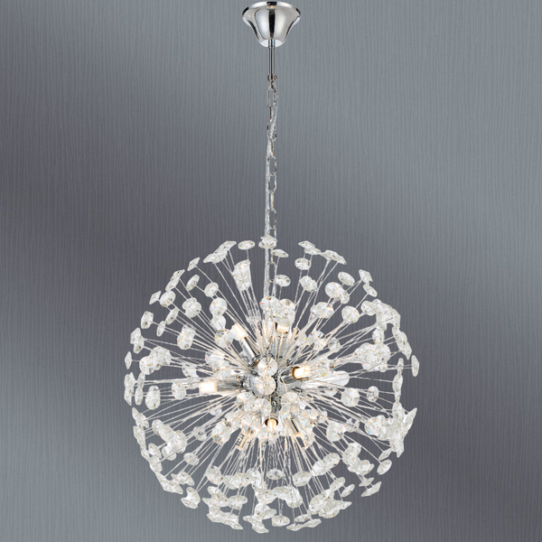 Telbix Lerida 9 Light Round Pendant Chrome