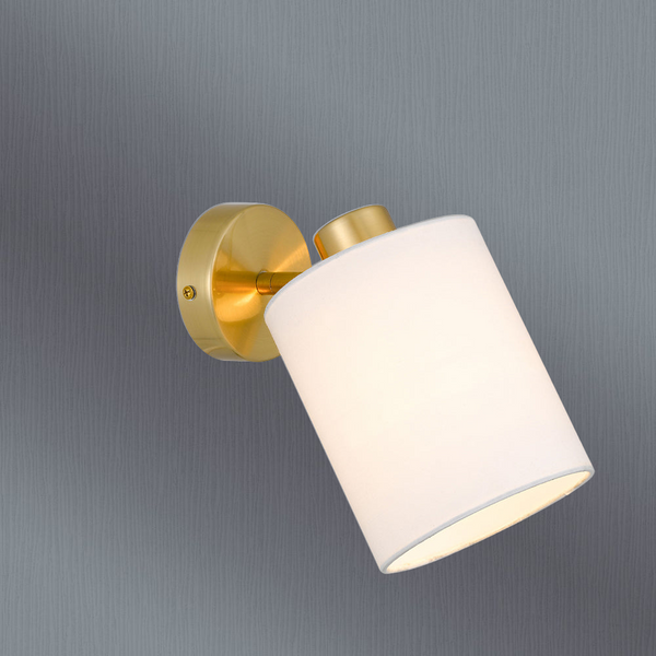 Telbix Malone Wall Lamp Antique Gold White