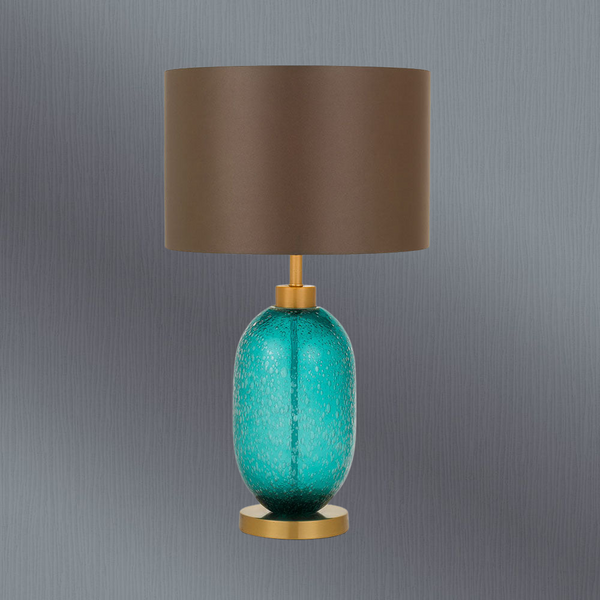 Telbix Manolo Table Lamp Teal Brown