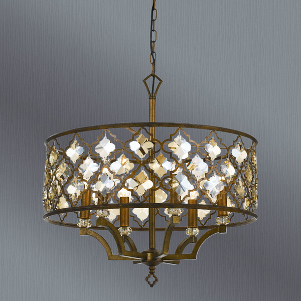 Telbix Mimosa Round 6LT Pendant Round Mocha