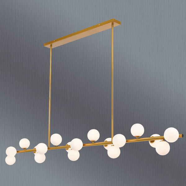 Telbix Moran 18 Lights Pendant Antique Gold Opal Matt