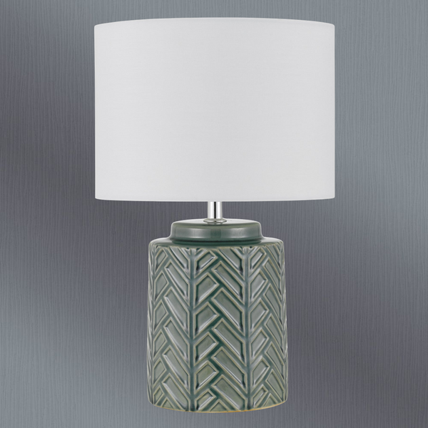 Telbix Obo Ceramic Table Lamp Green