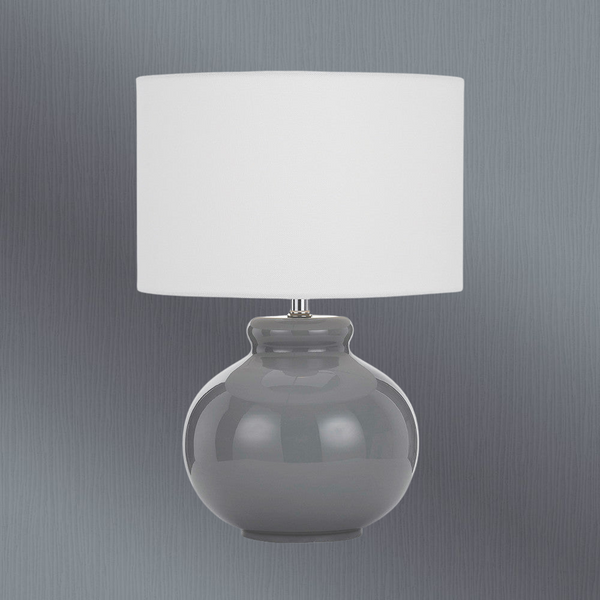 Telbix Olga Ceramic Table Lamp Grey White