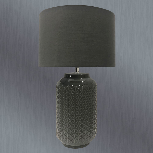 Telbix Pascal Ceramic Table Lamp Grey