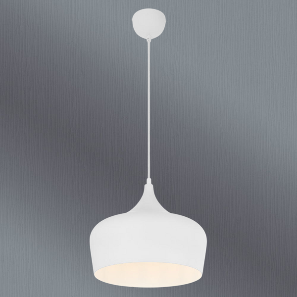 Telbix Polk 30 Pendant White Brushed