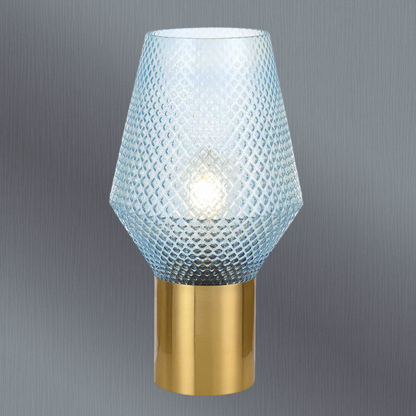 Telbix Rene Table Lamp Blue Antique Gold