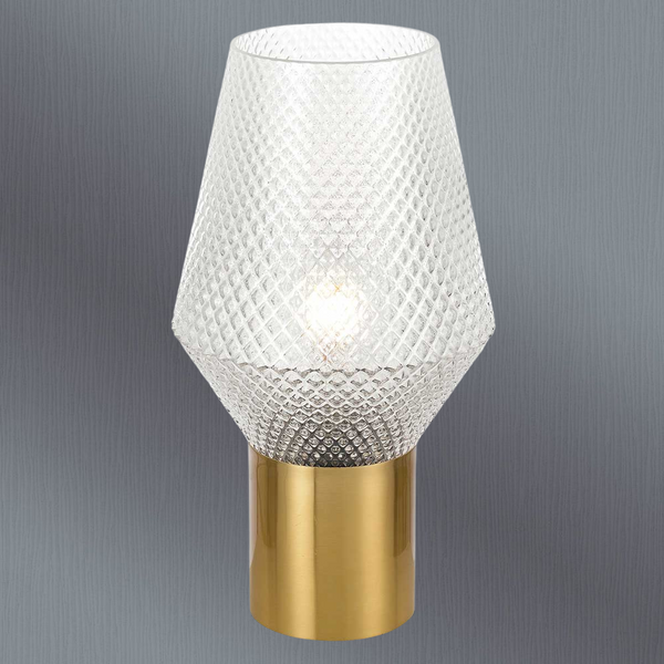 Telbix Rene Table Lamp Clear Antique Gold