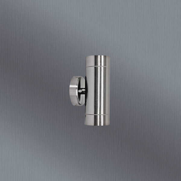 Telbix Riva Ex2 Led Wall Light Stainless Steel