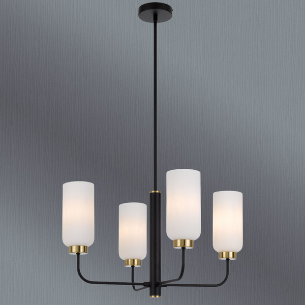 Telbix Sebring 4 Lights Pendant Black Opal Matt