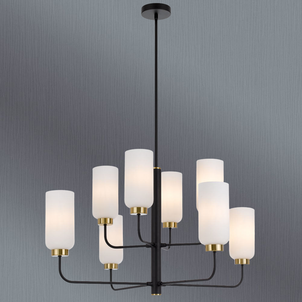 Telbix Sebring 8 Lights Pendant Black Opal Matt