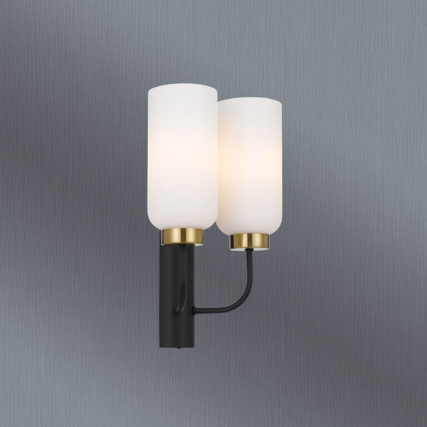 Telbix Sebring 2 Lights Wall Light Black Opal Matt