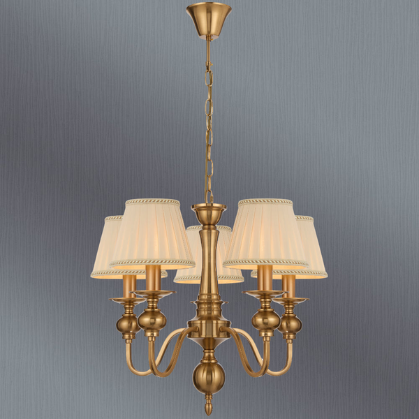 Telbix Siedel 5 Light Pendant With Shade Copper