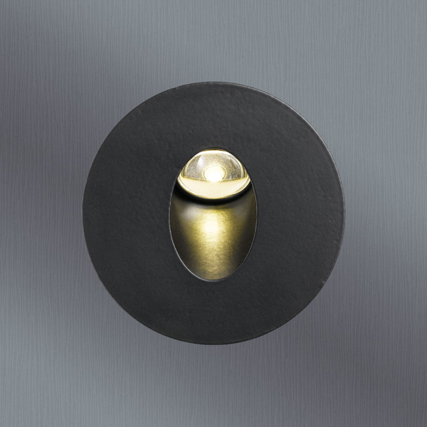 Telbix Snap Round Stair Light Black